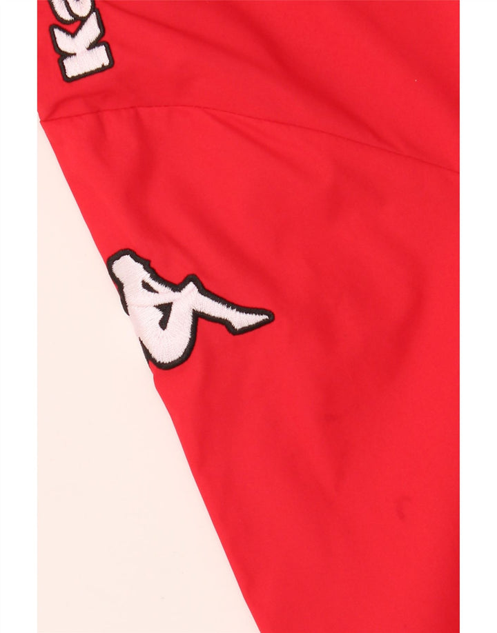 Top da tuta da uomo KAPPA con zip e collo in poliestere rosso
