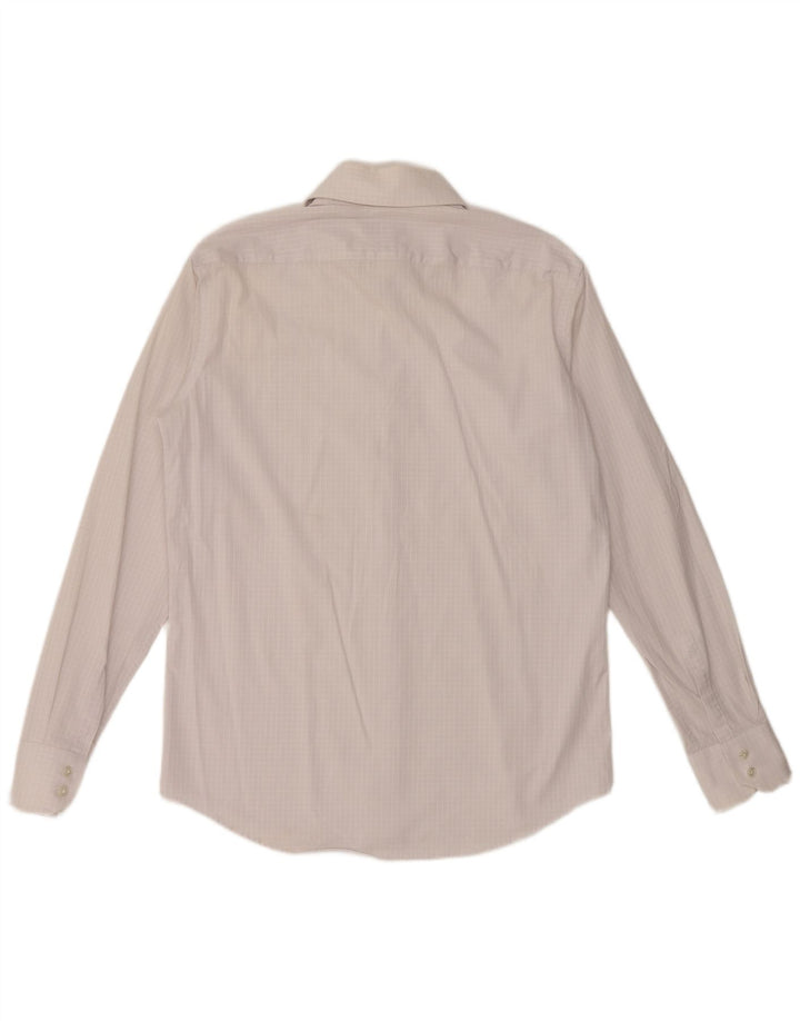 Camicia HUGO BOSS da uomo vestibilità regolare taglia 40 15 3/4 percalle bianco medio