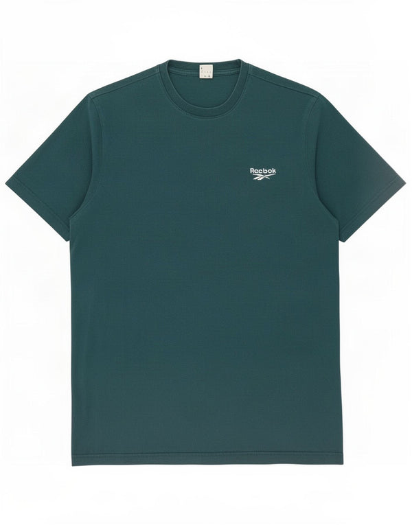 T-shirt Reebok da uomo Top Large in cotone verde