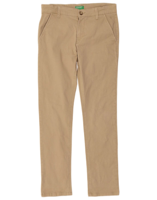 Pantaloni chino slim da bambino Benetton 11-12 anni 2XL W30 L28 Cotone beige