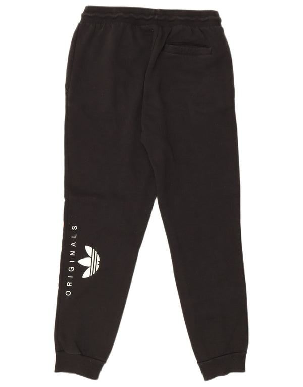 Adidas Pantaloni da tuta con grafica da donna Joggers UK 16 Large Nero Cotone