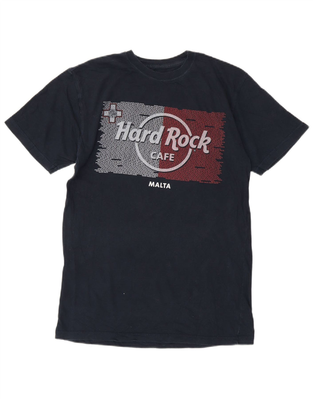 T-shirt grafica da uomo Hard Rock Cafe Malta, piccola, blu navy