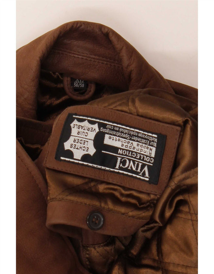 Giacca in Pelle Uomo Vinci IT 56/58 XL Marrone