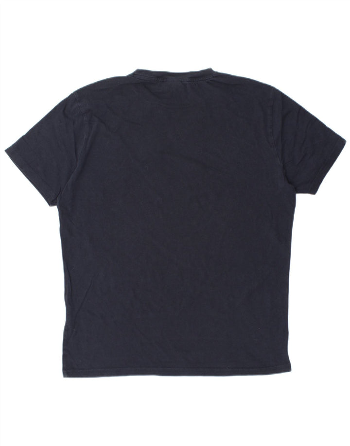 T-shirt grafica da uomo CHAMPION Top in cotone blu navy medio
