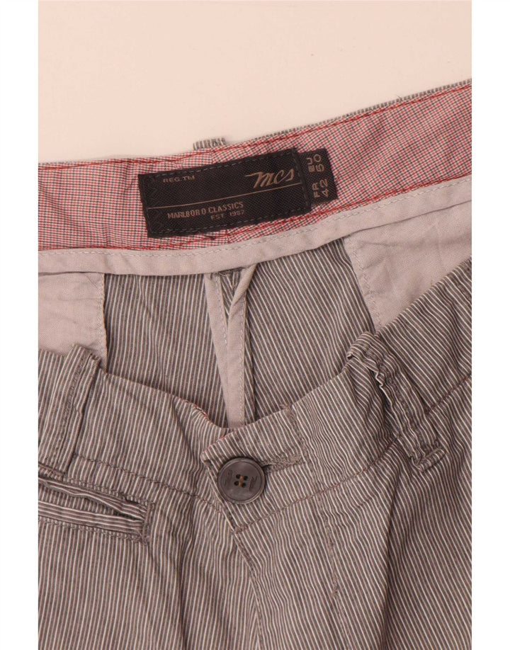 Pantaloncini chino da uomo Marlboro Classics EU 50 Large W34 Gessato grigio