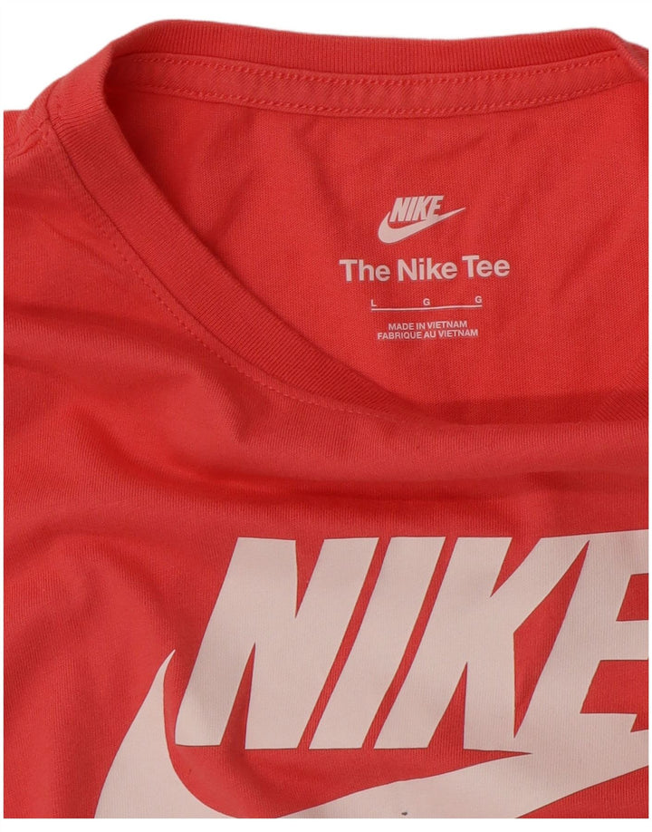 NIKE Womens Graphic T-Shirt Top UK 16 Large Red