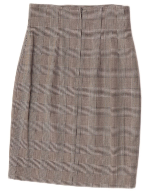 Sportmax Womens Pencil Skirt UK 10 Small W25 Grey Houndstooth Virgin Wool