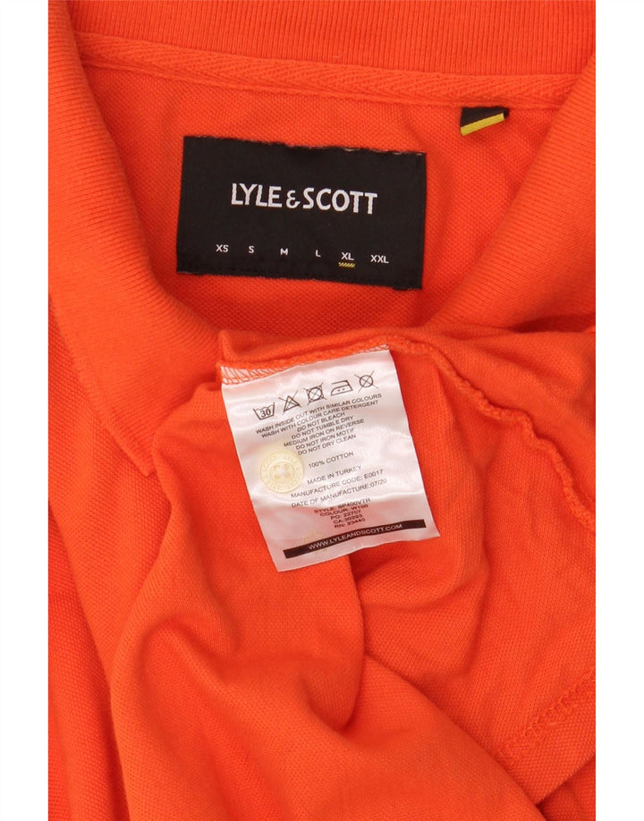 Polo da uomo Lyle & Scott XL in cotone arancione