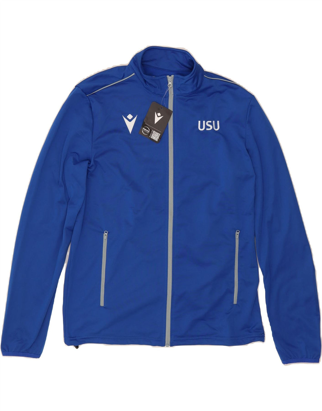 MACRON Mens Tracksuit Top Jacket Large Blue Polyester Vintage Macron and Second-Hand Macron from Messina Hembry 