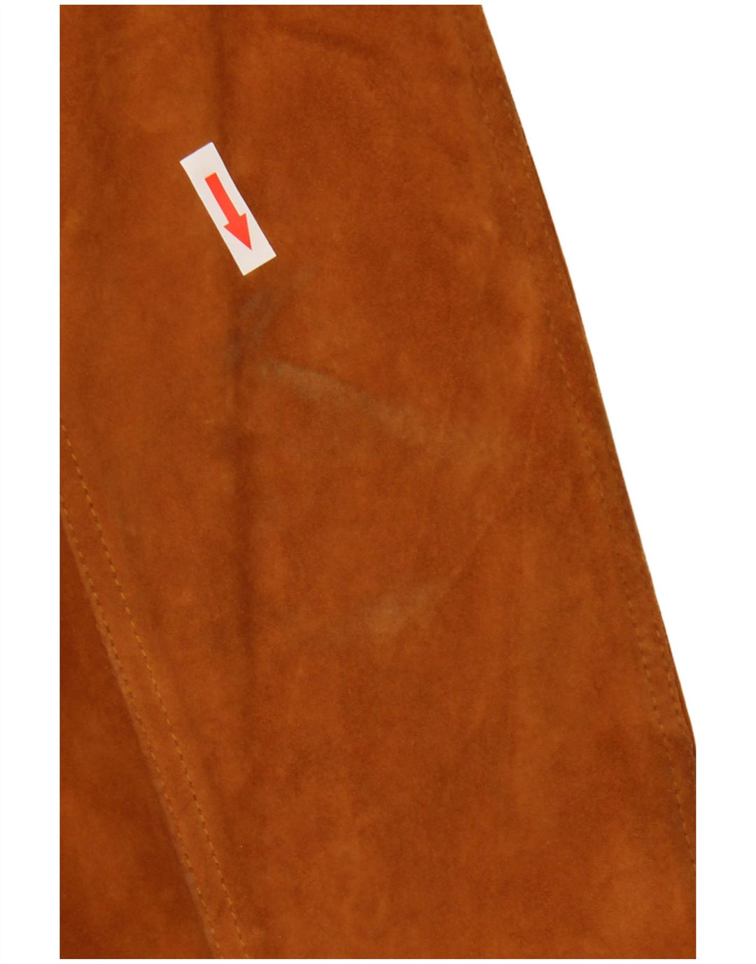 Giubbotto bomber vintage in pelle scamosciata da uomo IT 50 grande marrone