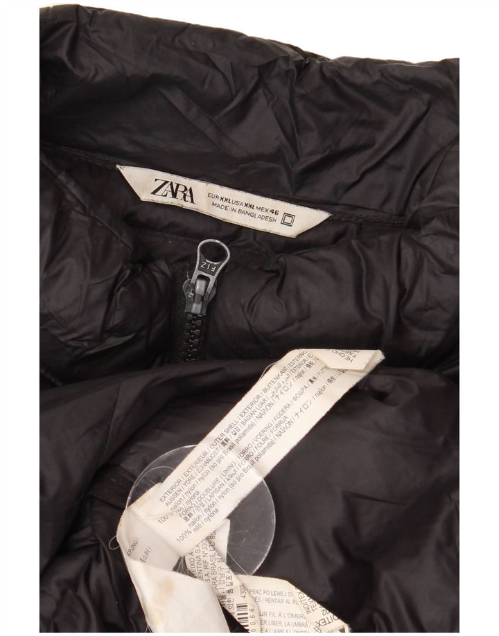 Giacca imbottita da uomo ZARA UK 44 2XL Nylon nero