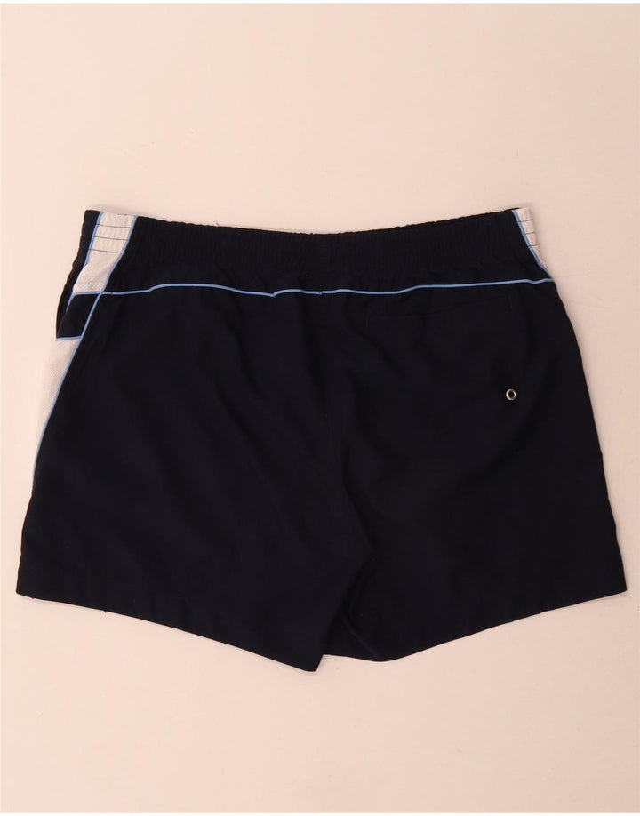 Pantaloncini da bagno grafici da uomo Champion XL in poliestere color block blu navy