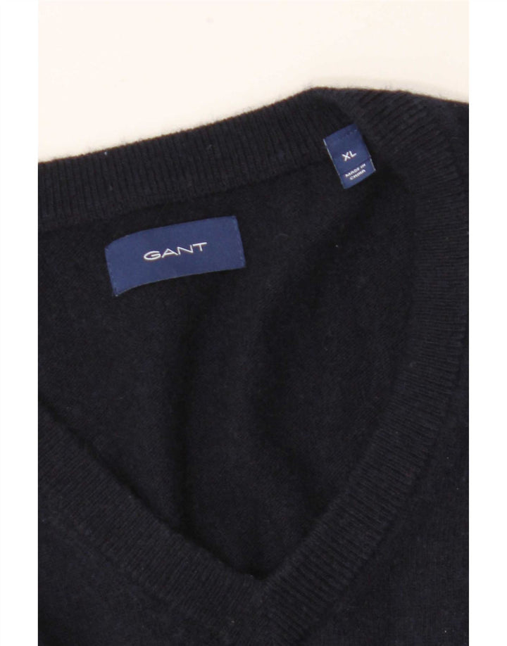 Gant Maglione da uomo con scollo a V XL Blu Navy