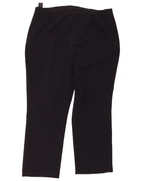 Pantaloni corti a vita alta da donna Marks & Spencer UK 14 Large W34 L26 Navy