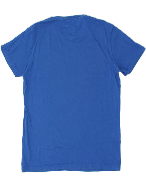 TOMMY HILFIGER Mens Graphic T-Shirt Top Medium Blue Cotton