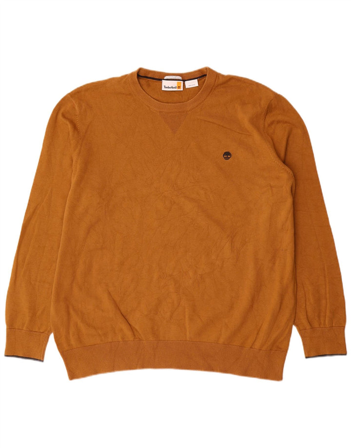 Maglione maglione girocollo da uomo Timberland 2XL cotone marrone