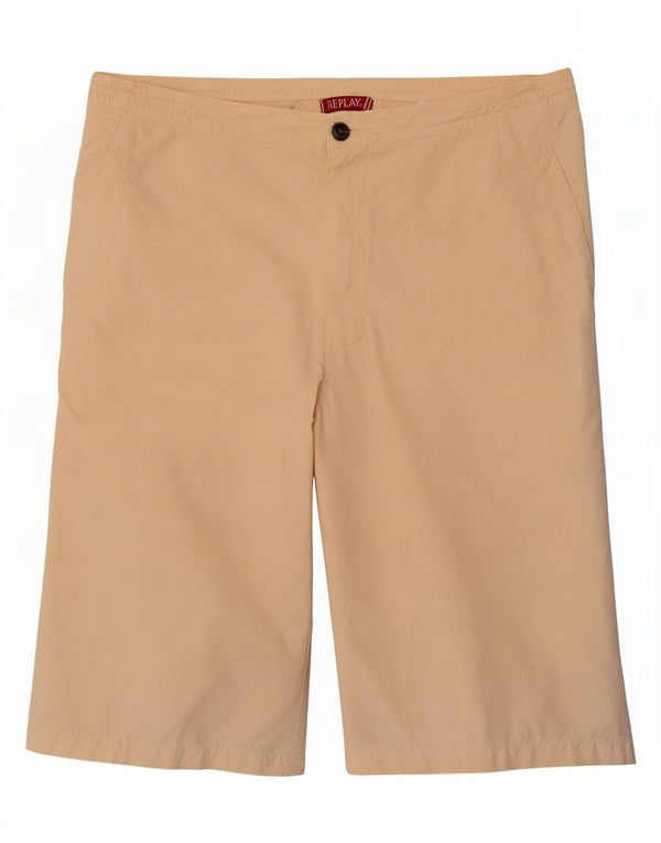 Bermuda da donna Replay W34 Large in cotone beige