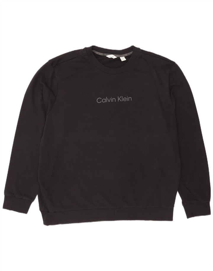 Felpa grafica da uomo Calvin Klein 2XL cotone nero