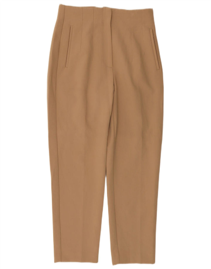Pantaloni chino affusolati da donna Zara medi W28 L26 poliestere beige