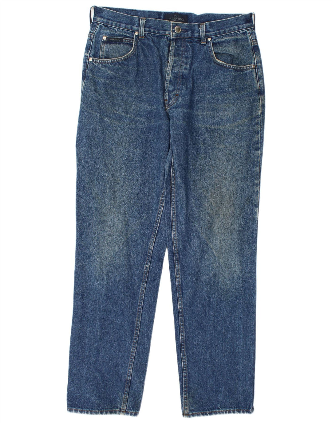 Jeans dritti da donna Valentino W34 L31 cotone blu