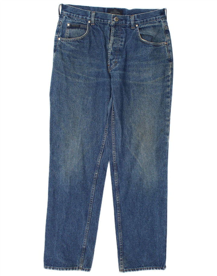 Jeans dritti da donna Valentino W34 L31 cotone blu
