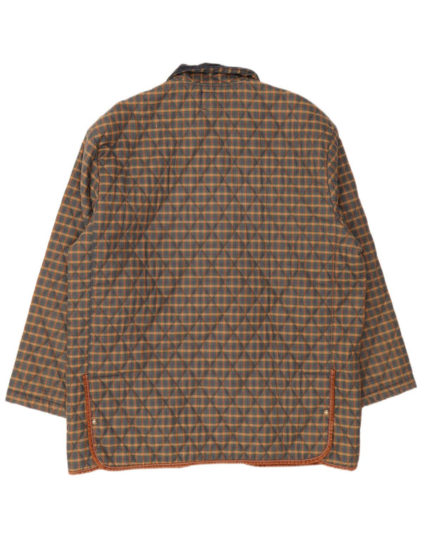 Giacca trapuntata da uomo Derby Saddlery UK 42 XL Poliestere a quadri multicolore