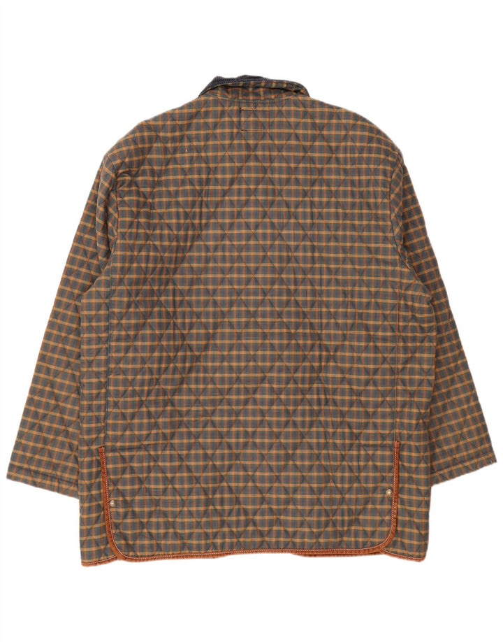 Giacca trapuntata da uomo Derby Saddlery UK 42 XL Poliestere a quadri multicolore