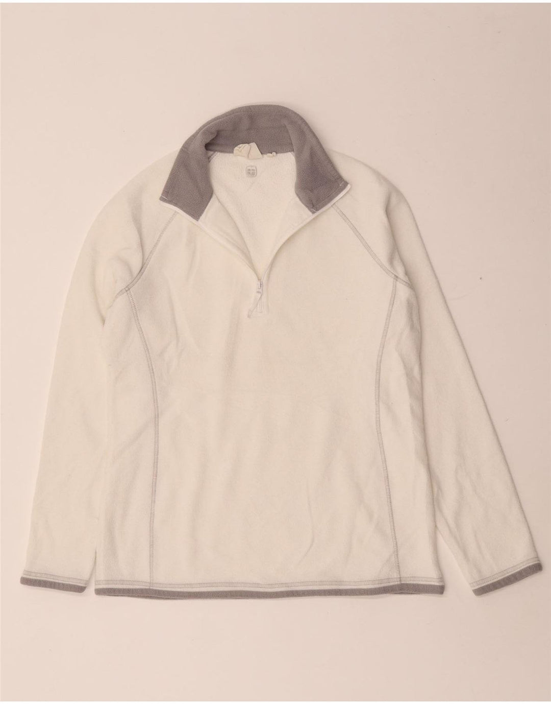 Maglione in pile da donna con collo con zip Mountain Warehouse UK 12 medio bianco