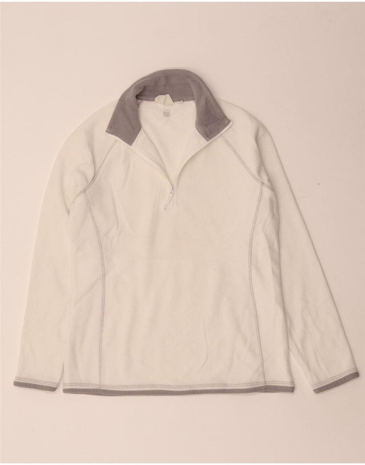 Maglione in pile da donna con collo con zip Mountain Warehouse UK 12 medio bianco