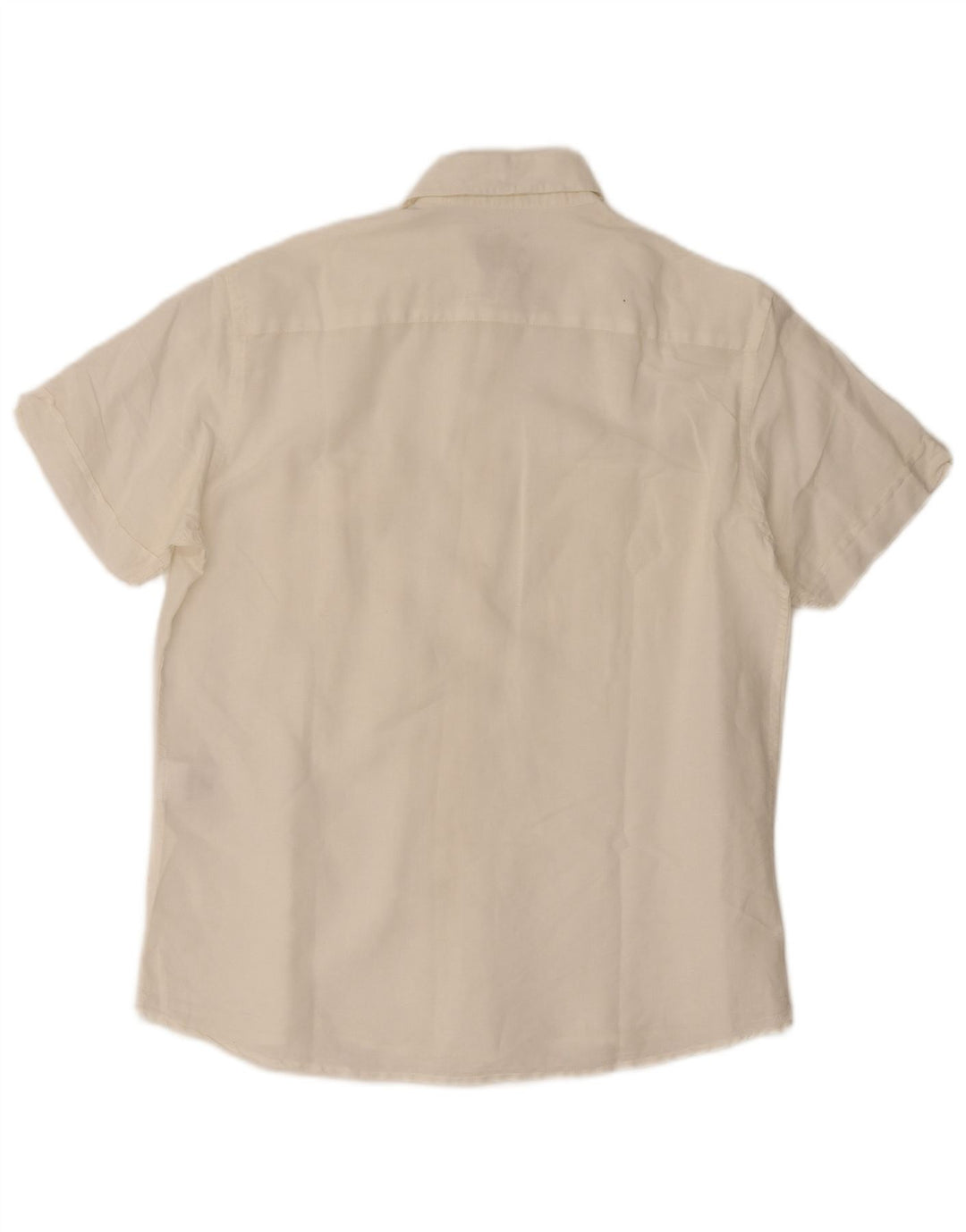 Camicia a maniche corte da uomo Mash grande in lino bianco sporco
