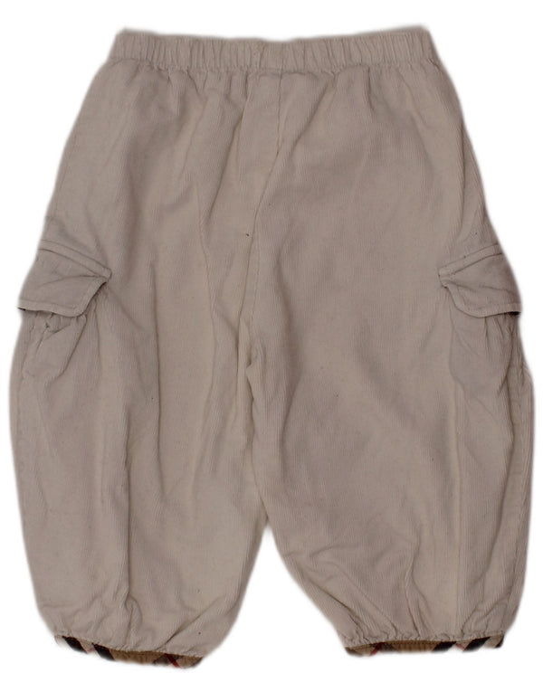 Pantaloni dritti in velluto a coste da bambino Burberry 9-12 mesi W18 L8 bianchi