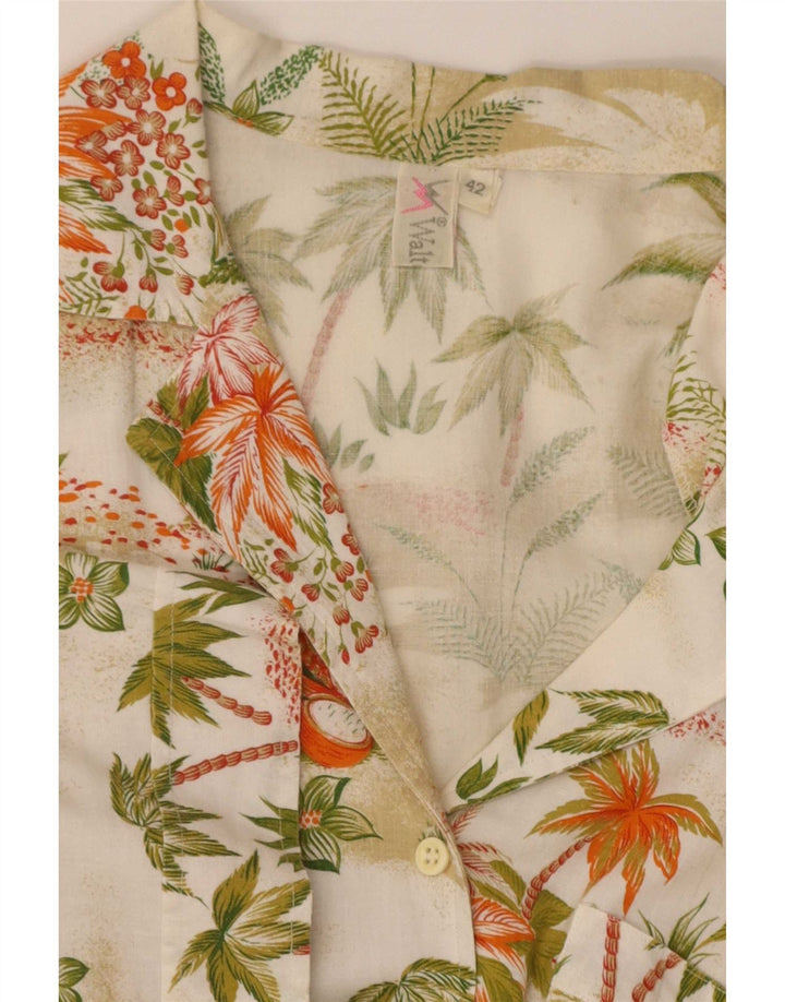 Camicia hawaiana vintage da donna IT 42 floreale multicolore media