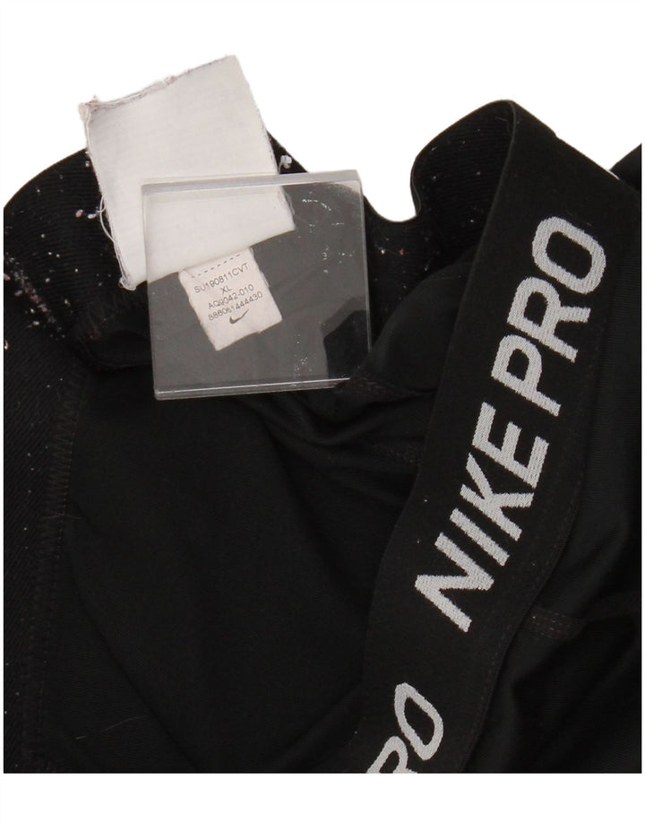 Leggings grafici da donna Nike UK 18 XL poliestere nero