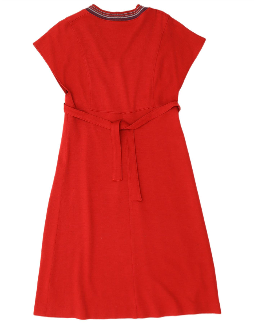 Abito a trapezio vintage da donna UK 12 rosso medio
