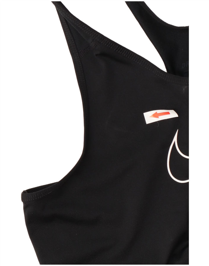 Canotta grafica Nike Dri Fit da donna UK 10 piccola in poliestere nero