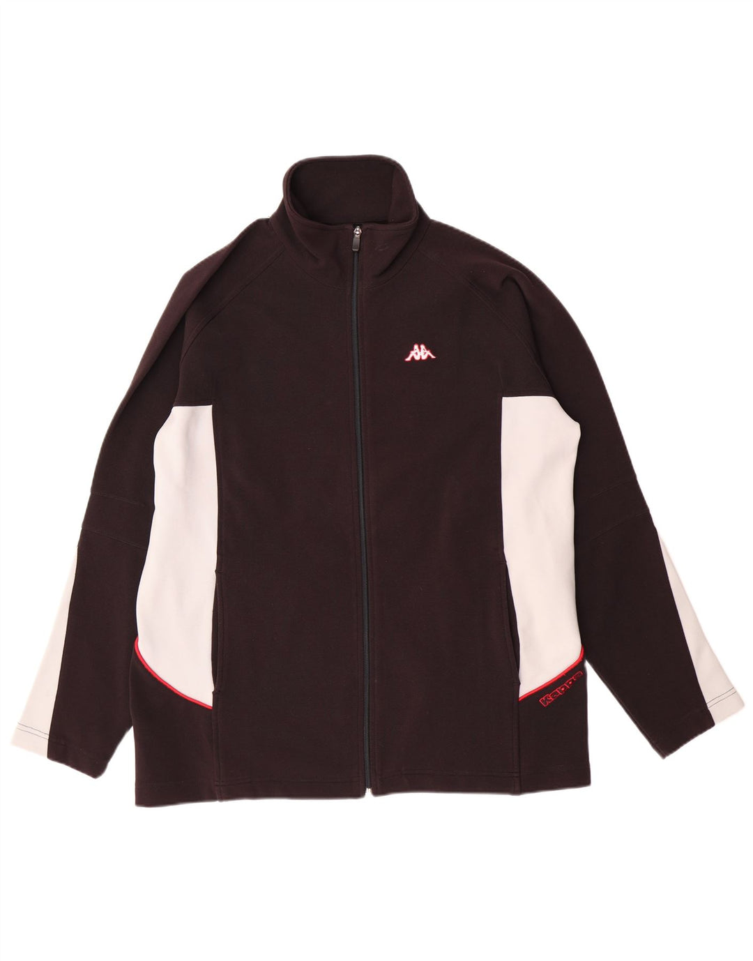 KAPPA Mens Tracksuit Top Jacket Large Black Colourblock Polyester