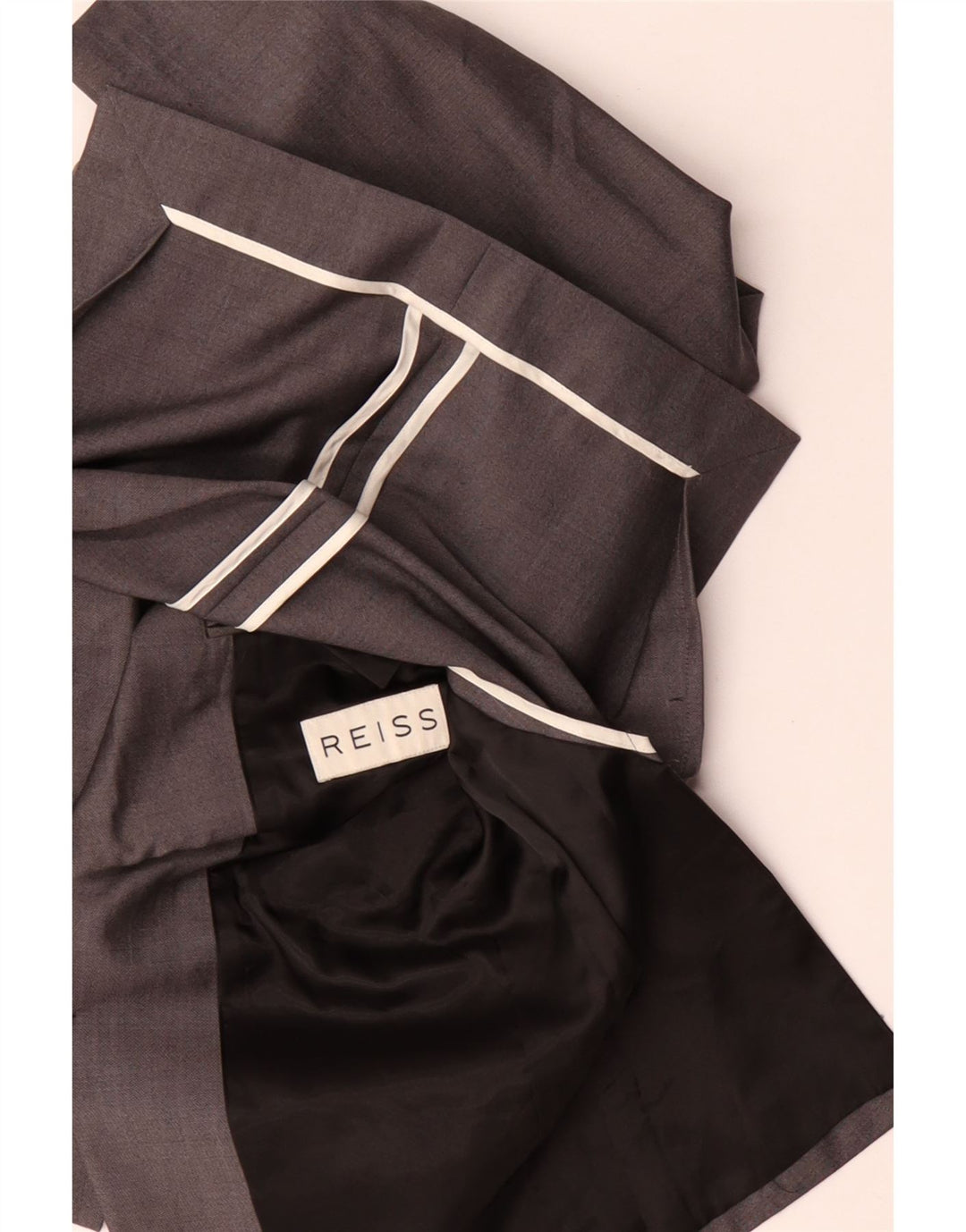 Giacca blazer da uomo a 2 bottoni Reiss UK 38 lana grigio medio