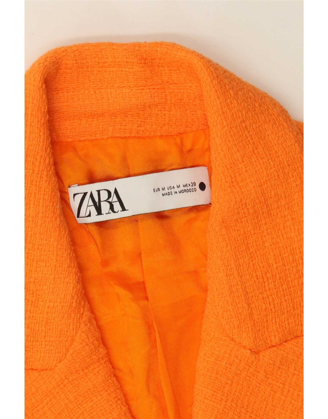 Gilet doppiopetto corto da donna Zara UK 14 arancione medio