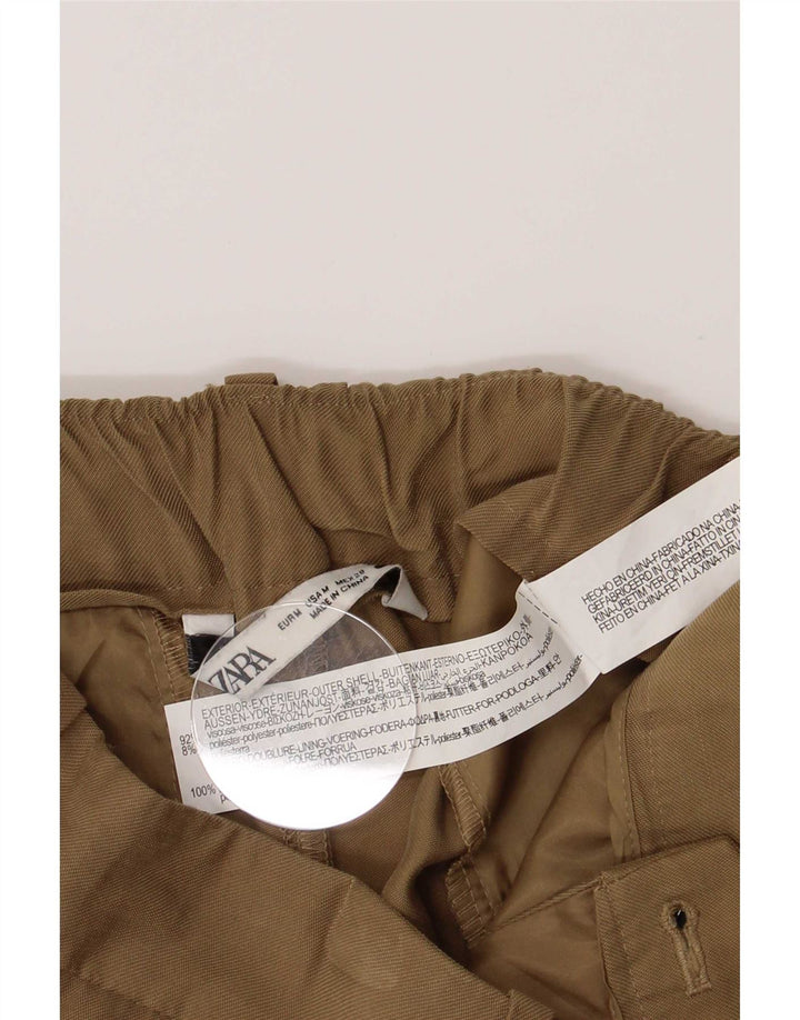 Pantaloni chino con pegging da donna Zara medi W28 L26 viscosa kaki
