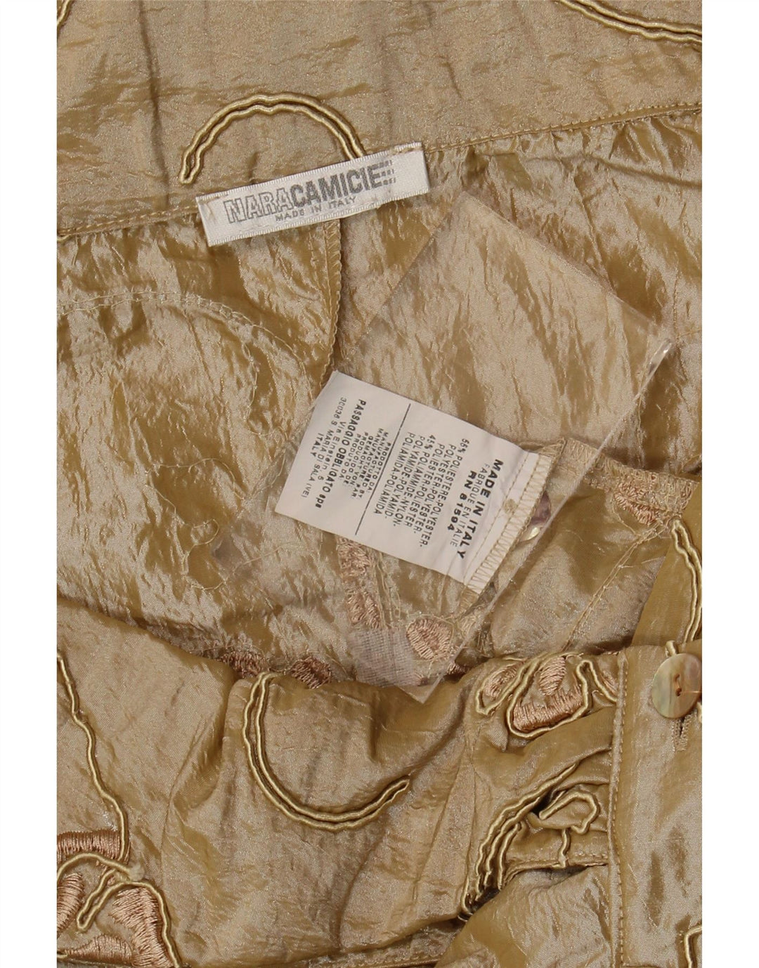 Camicetta corta da donna Naracamicie UK 12 Poliestere floreale beige medio