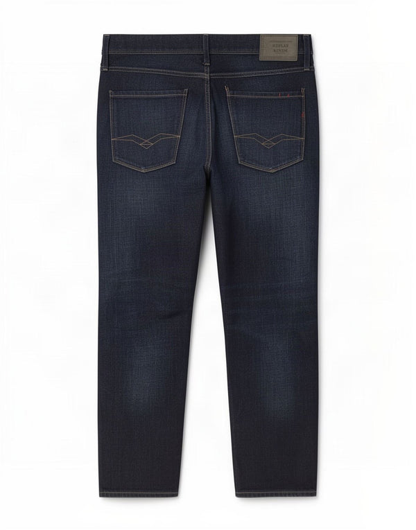 Replay Jeans Anbass Slim da Uomo W36 L30 Cotone Blu Navy