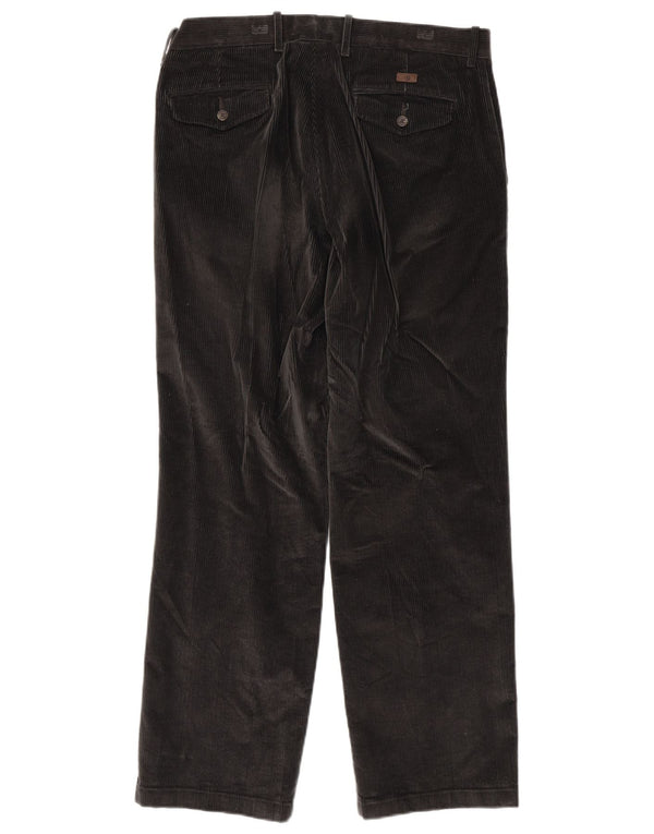 Pantaloni dritti in velluto a coste Marks & Spencer da uomo blu Harbour W34 L31 grigi