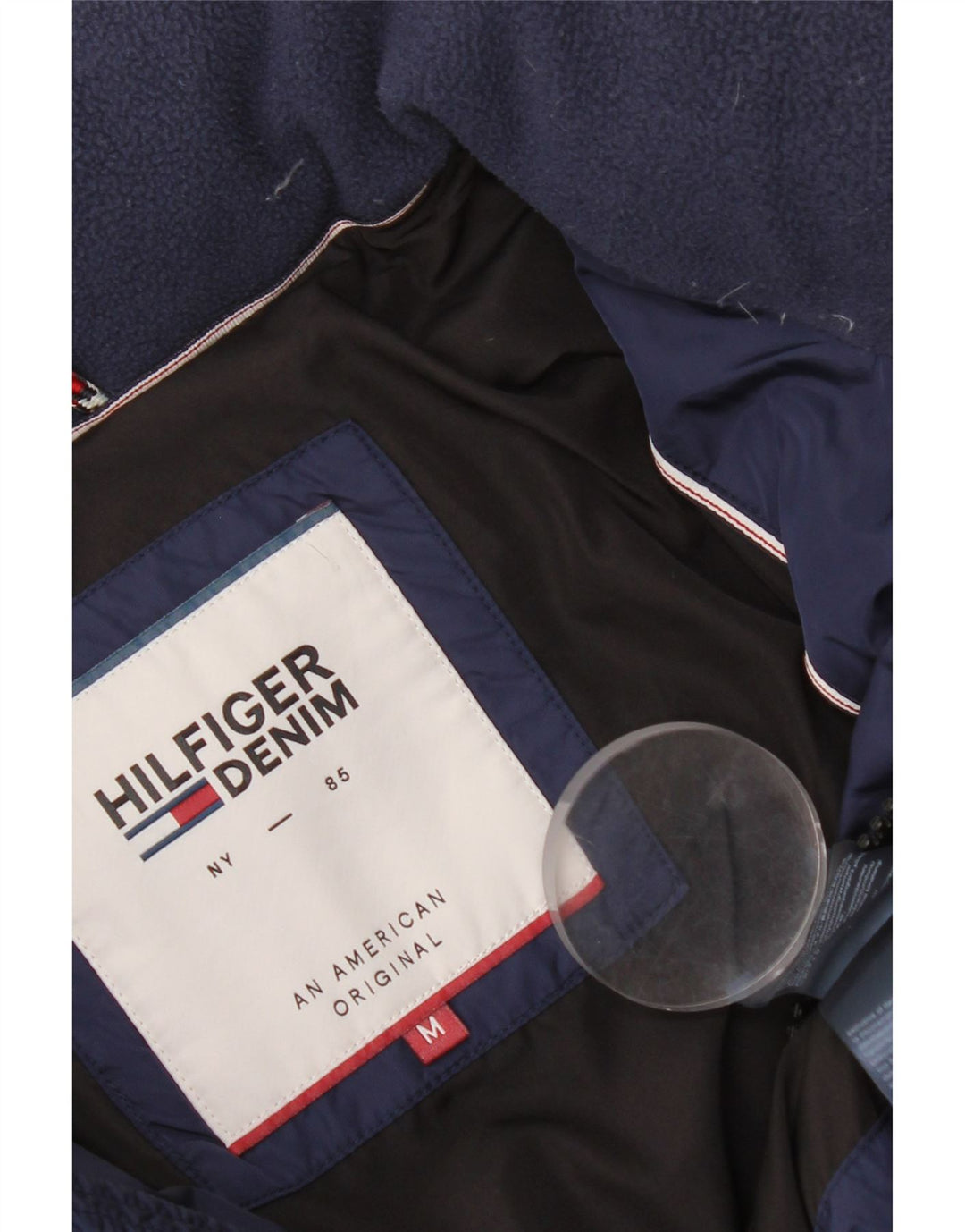 Giacca imbottita da uomo Tommy Hilfiger UK 38 nylon blu navy medio