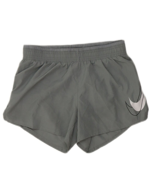 Pantaloncini sportivi Nike Dri Fit Graphic da donna UK 6 XS Grigi