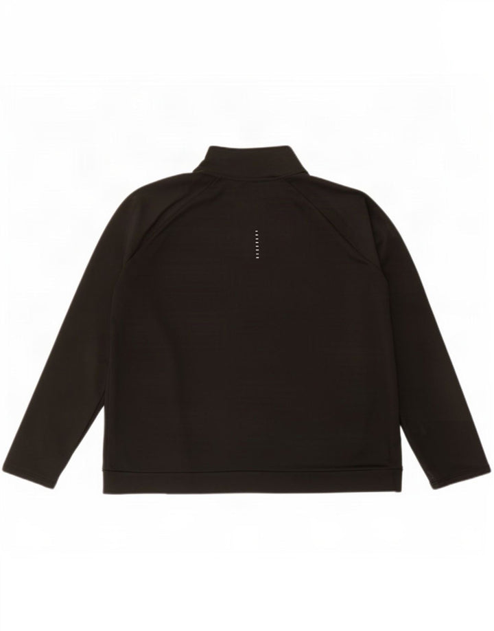 Top della tuta da ginnastica Nike Dri Fit con zip e collo da uomo XL in poliestere nero