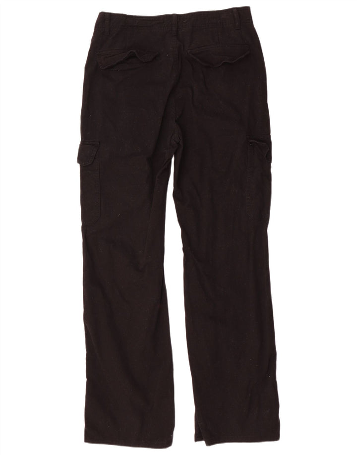 Pantaloni cargo dritti da donna Zara EU 40 medi W30 L31 cotone nero
