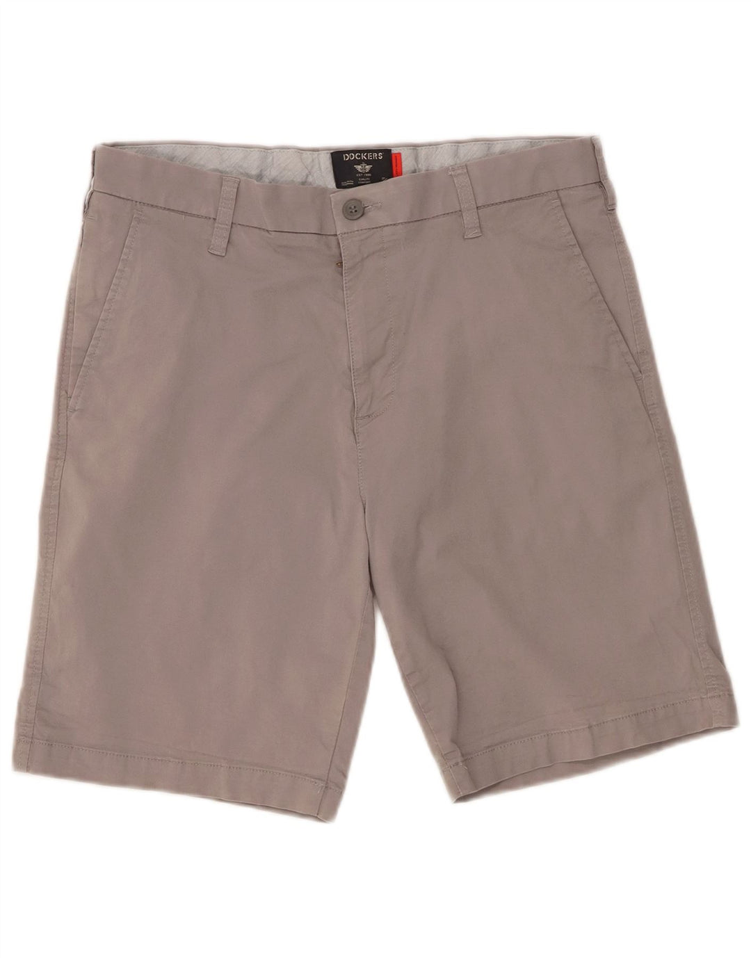 DOCKERS Pantaloncini chino da uomo W32 cotone grigio medio