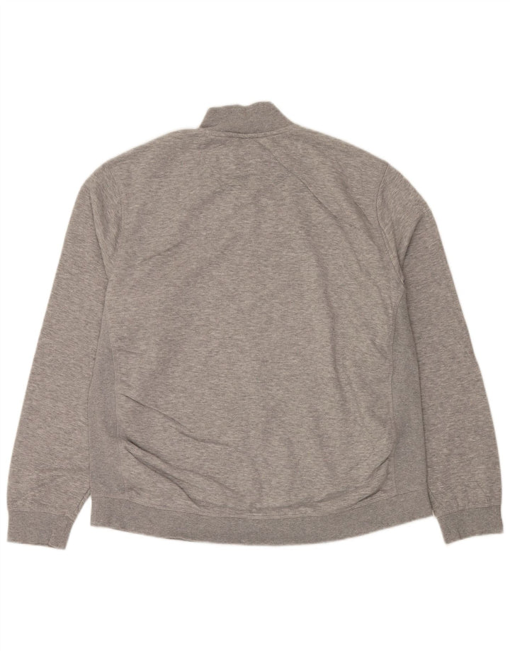 Felpa da uomo con zip e collo Penguin, maglione XL, cotone grigio