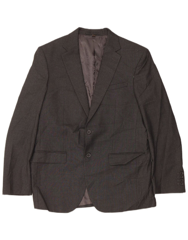 Giacca blazer a 2 bottoni da uomo Marks & Spencer UK 40 Poliestere grigio medio