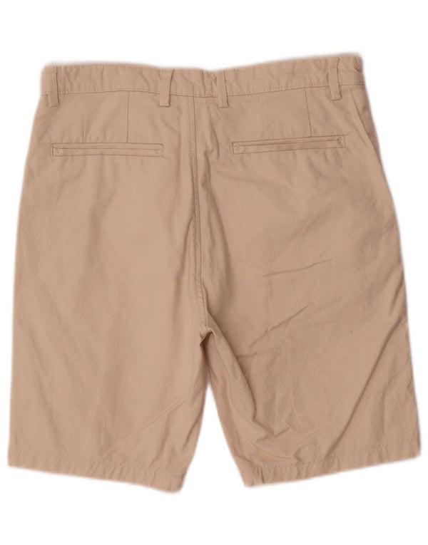 Pantaloncini chino vintage da uomo EU 38 piccoli W30 cotone gessato beige